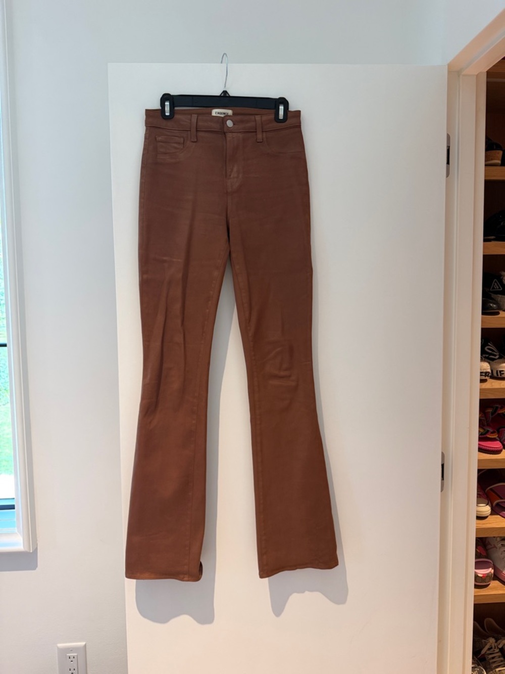 L'AGENCE Rust Brown High-Rise Pants